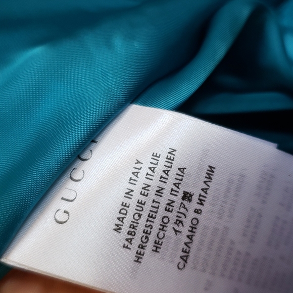 Gucci blue/green wool and alpaca blend double breast lined girls coat si… - Picture 12 of 12